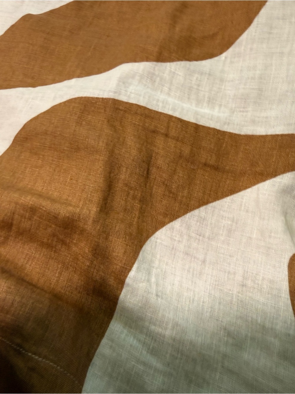 Banana Republic Sleeveless Linen-Blend Abstract Print Top in Brown and Cream - Picture 6 of 6